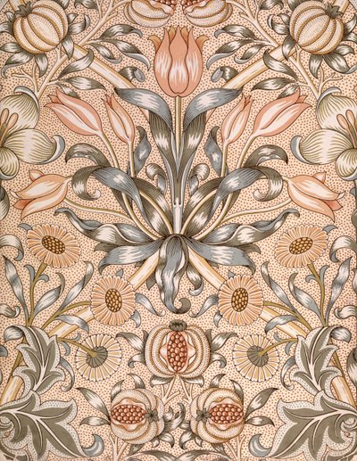 Lily and Pomegranate Wallpaper Design, 1886 by William Morris